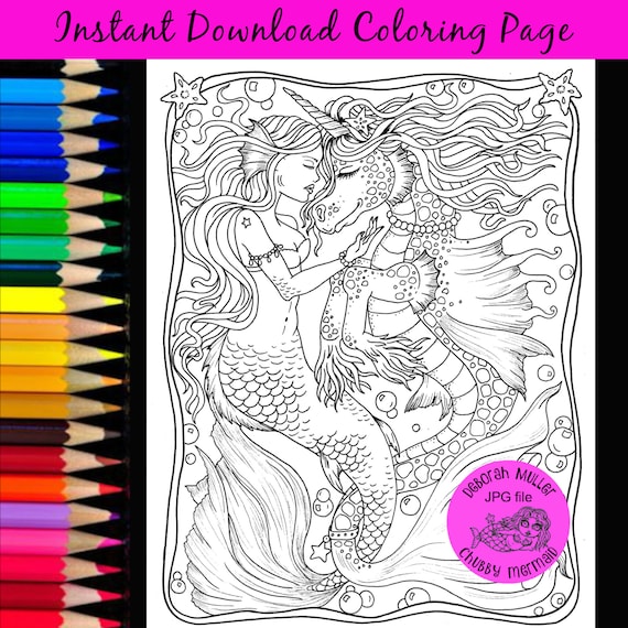 Hide-And-Seek Mermaids Coloring Page, Mermaid art, Coloring book printable,  Coloring pages for adults, Coloring pages for kids