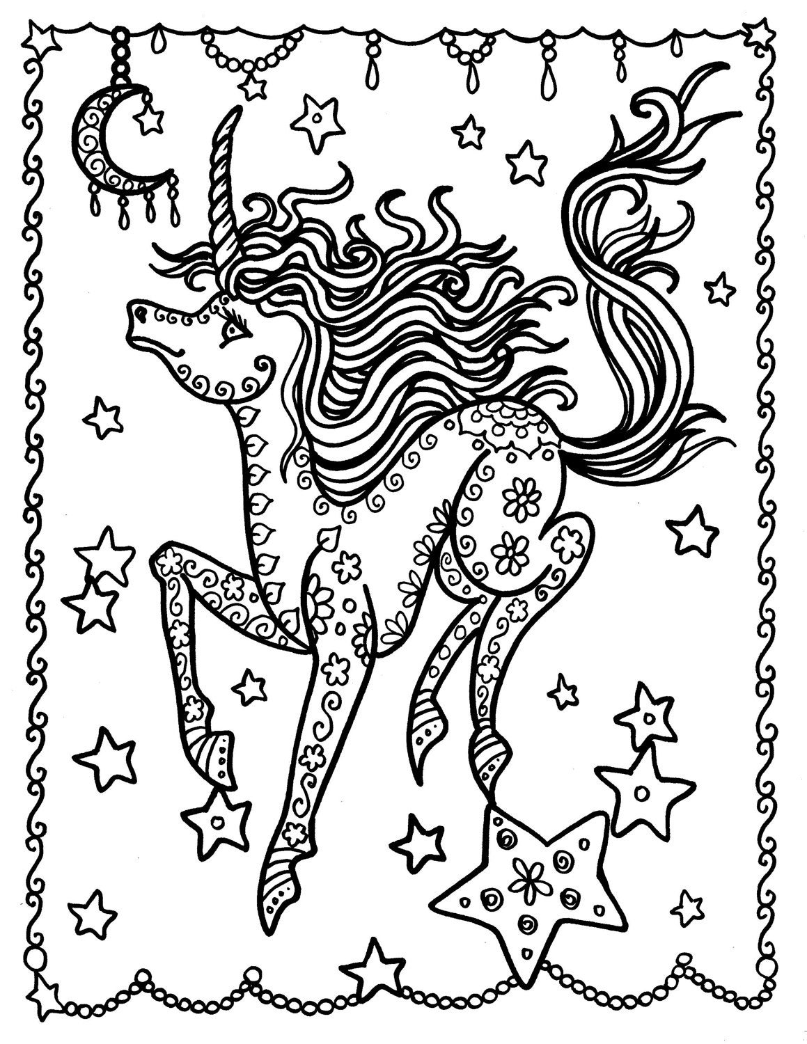 64 Collection Mer Unicorn Coloring Pages  HD