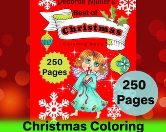 ¡Lo mejor de Navidad del Mega Libro! 250 páginas en PDF de una variedad de imágenes navideñas para colorear. Fantasía, sirenas, chicas guapas, animales, repostería