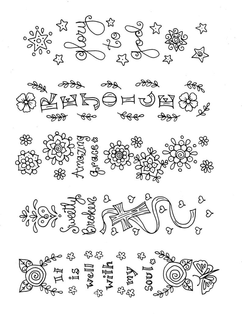 Bijbel Journaling Sjablonen Clip Art Christelijke 5 Etsy