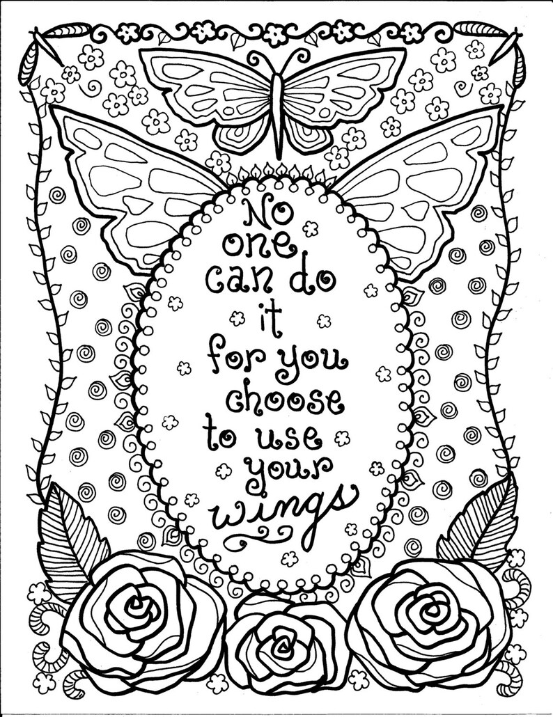 Download 5 pages Instant Download Be BrAvE Coloring Book Inspirational | Etsy