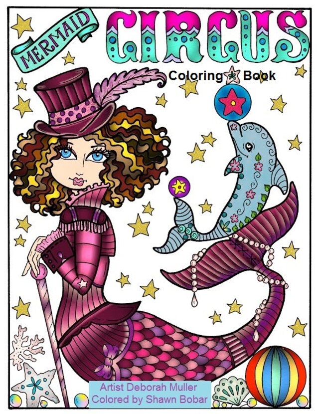Mermaid Circus Coloring Book Adult coloring all ages Fantasy | Etsy Mermaid Circus Coloring Book Adult coloring all ages Fantasy | Etsy