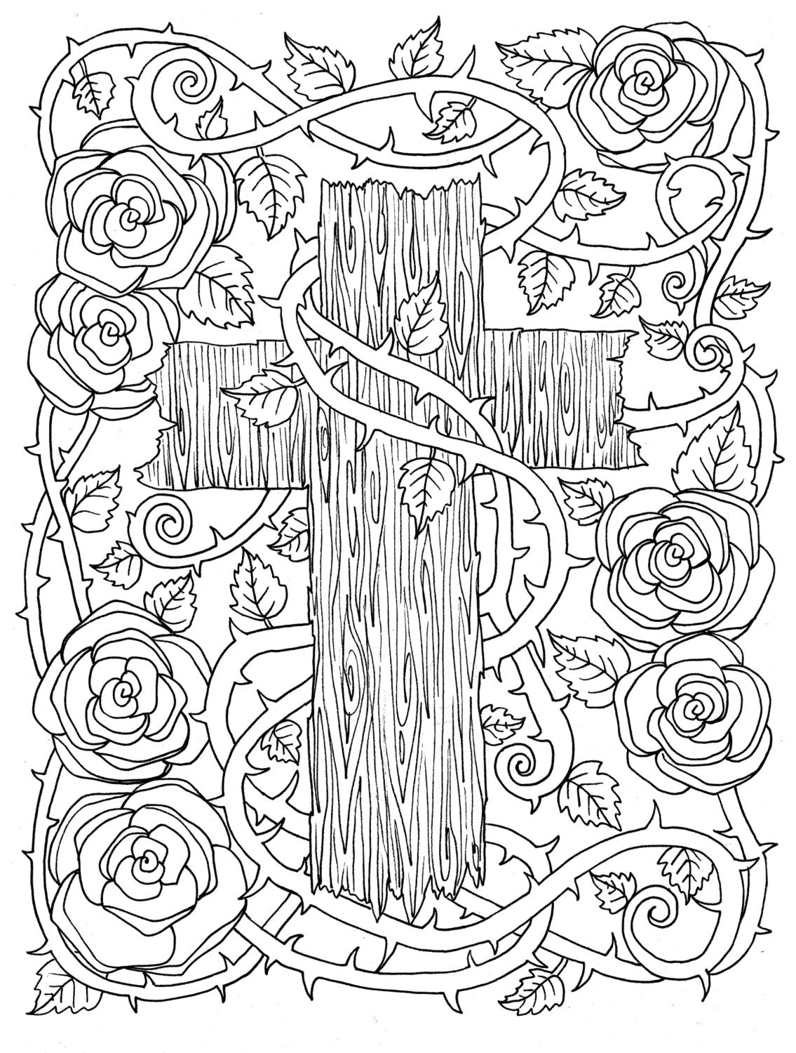 5 Digital Pages of Crosses to Color. Instant Download Digi | Etsy
