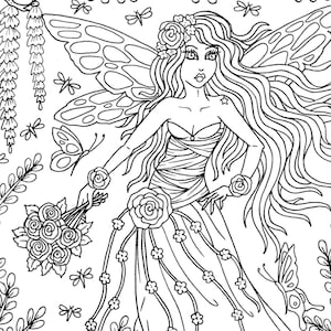 Fairy Wedding Coloring Book. Instant Download, Print and Color. Fairies ...