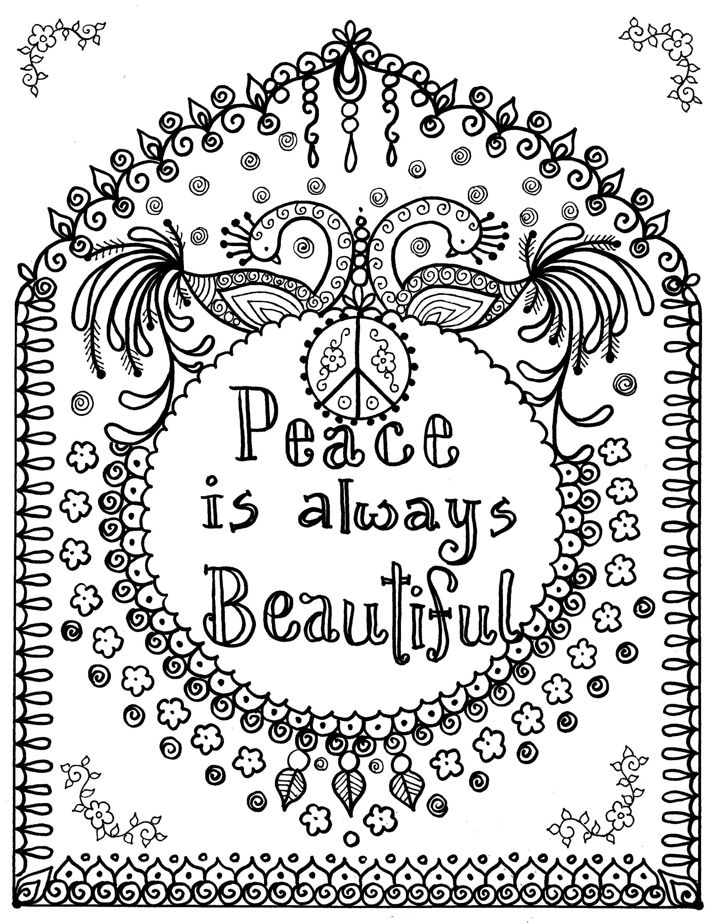 Peace 5 Pack Coloring pages Digital Instant Download Peace | Etsy