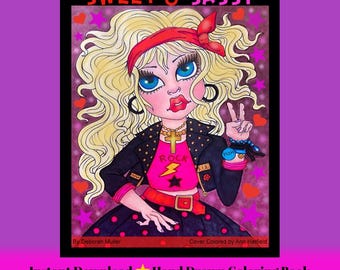 Sweet & Sassy Coloring Book: 31 Hand-Drawn Pages (PDF)