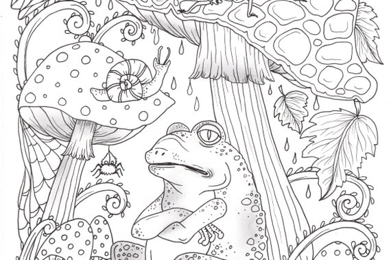 adult frog coloring pages