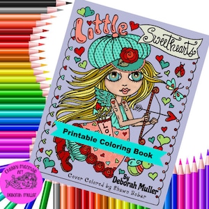 Digital Coloring Book Instant Download Alice in Waterland, Wonderland,  Digi, Stamps, Coloring Books, Adult Color 