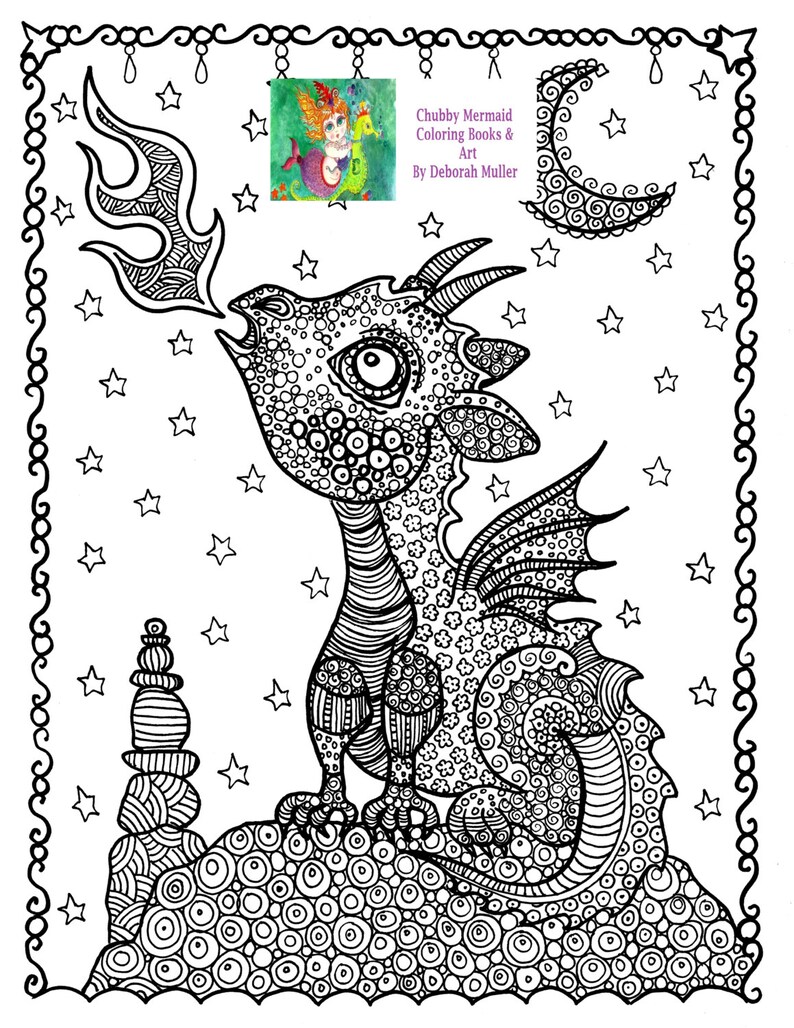 Download Coloring Download Baby Fire Dragon Fantasy Coloring Page ...