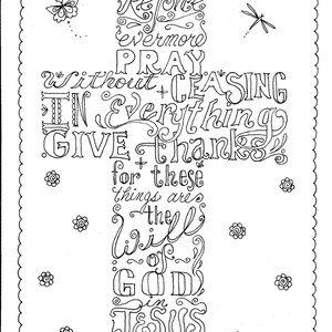 Instant Download Scripture Cross You Color and Create then Frame/digital/adult coloring/color page/digi stamp/church/bible