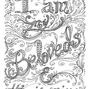 Instant Download Scripture Christian Art to Color