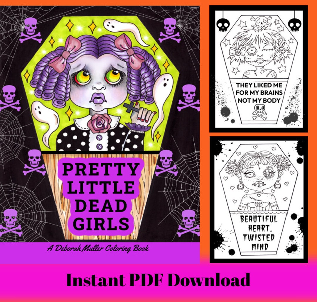 PRETTY LITTLE Dead Girls Instant Download PDF Coloring Book of - Etsy