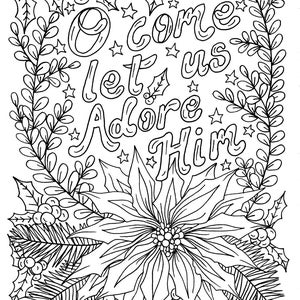 Christian Christmas Coloring Page Adult Coloring Books Art