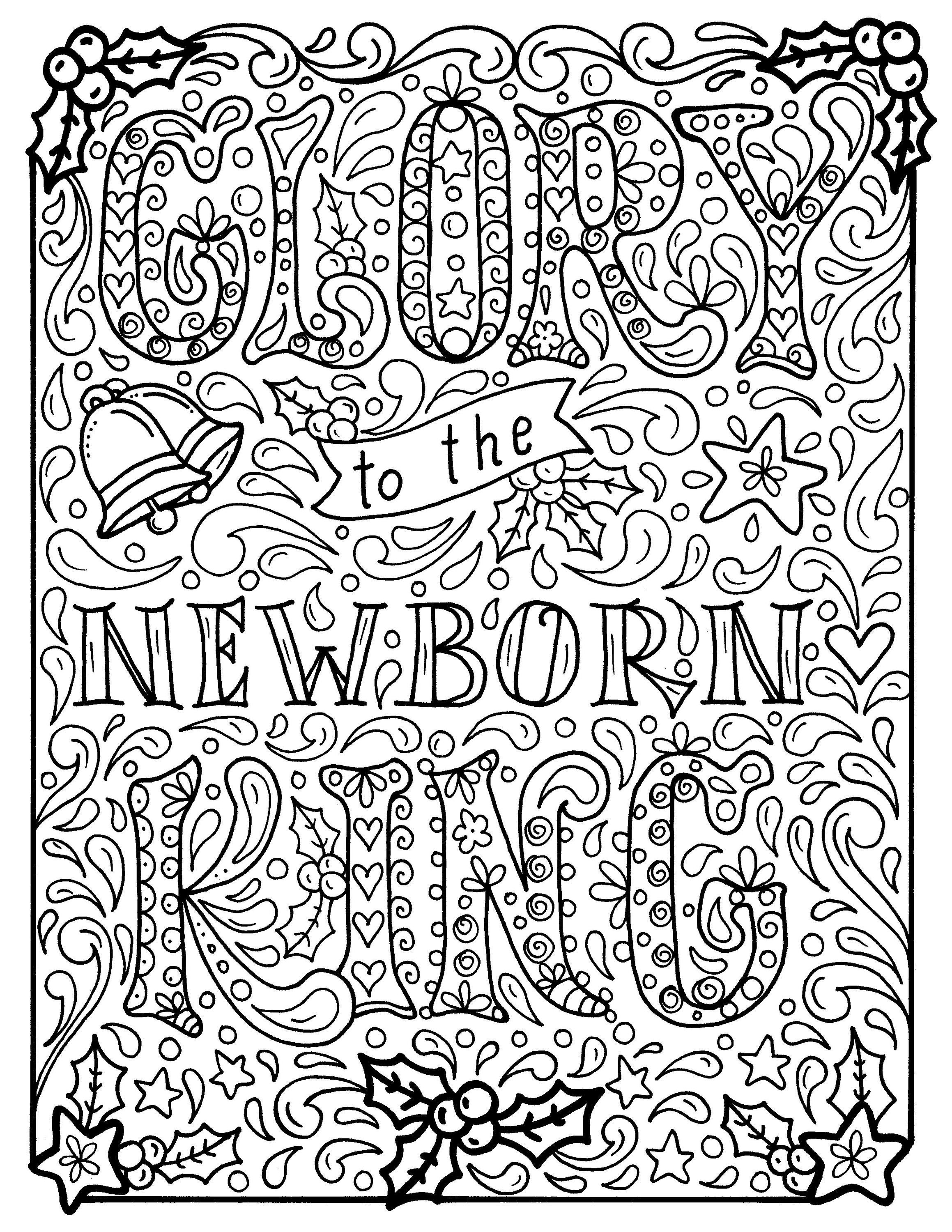 Christelijke kerst kleurplaat pagina, kerk, de Schrift, de Bijbel, de