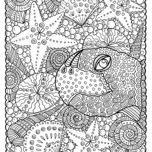 5 Seiten Digital Färbung Meeresschildkröte Erwachsenen Färbung/Meer/Schildkröte/Strand/Marine Leben/Digi Stempel/Färbung Buch/Färbung Seiten