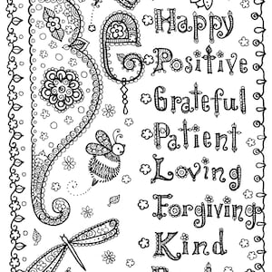 serenity prayer coloring page digital download coloring etsy canada