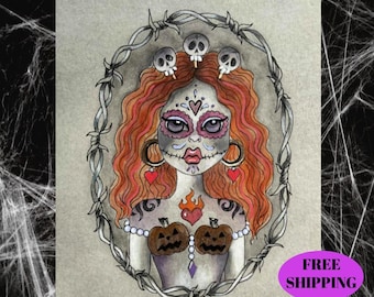 ORIGINAL WATERCOLOR art. Fantasy art, Gothic Halloween
