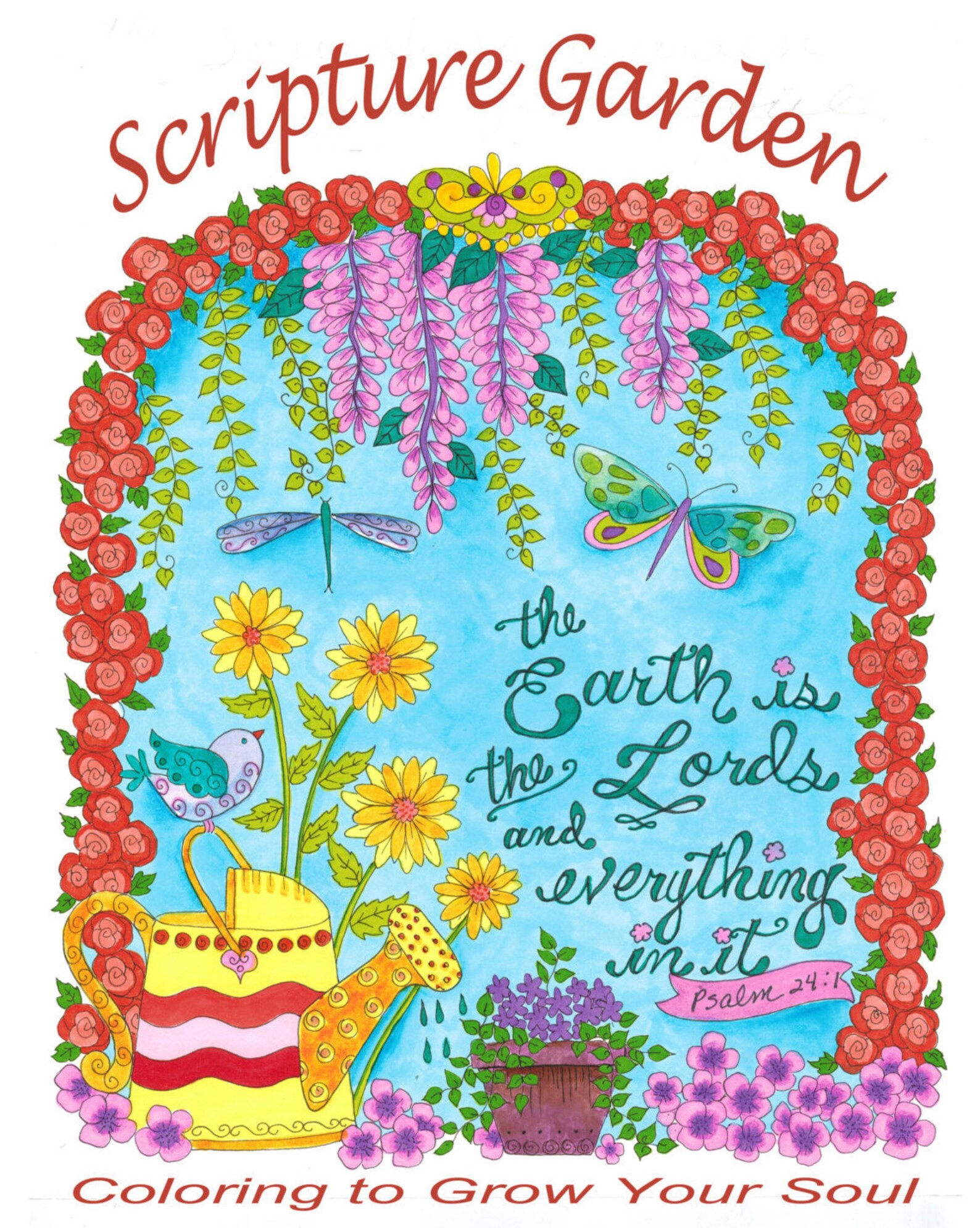 Scripture Garden Coloring Book Christian Coloring for all | Etsy