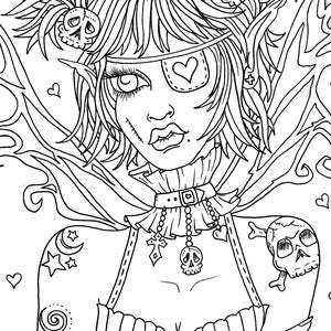 BAD FAIRIES Coloring book. Funny, sexy, naughty and scary fairies to color. image 4