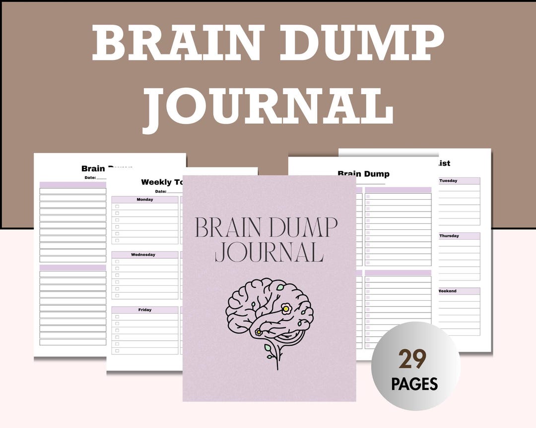 Brain Dump Journal – Printable Mental Clarity | Weekly Organizer | Printable Journal - Etsy