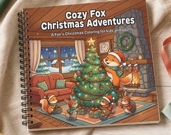 Cozy Fox Christmas Coloring Book | Holiday Critter Adventures (Printed)