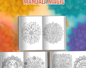 Mandala Magic Coloring Book | 40+ Printable Pages for Mindfulness, Calm & Creativity | Instant Download PDF