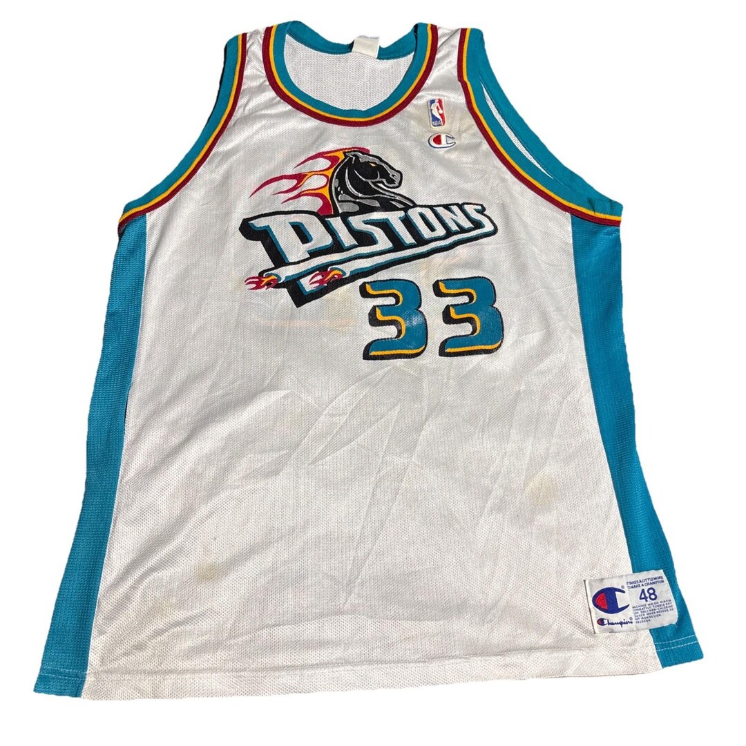 Champion Detroit Pistons Grant Hill #33 NBA Logo Jersey Vintage