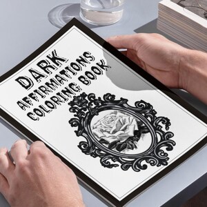 Dark Affirmation Coloring Book for Adults | Witchy Printable Self-Love Quotes | Empowering Coloring Pages | Instant Download PDF