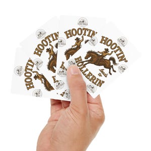 Cartas de pôquer do Texas Rodeo, Hootin' Leads to Hollerin', jogos de cowboy, decoração de festa western, diversão com jogos de azar