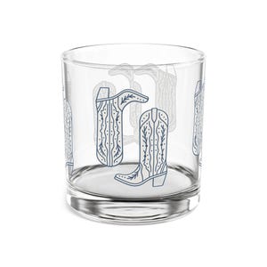 Cowboy Boots Rocks Glass, 10oz - Perfect for Parties, Western Theme Decor, Bartender Gift, Whiskey Enthusiast, and Home Bar