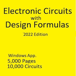 Circuitos electrónicos con fórmulas de diseño - Aplicación para Windows.