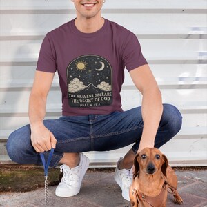 Christian Psalm 19:1 Unisex Softstyle T-Shirt, Bible Verse Shirt, Religious Graphic Tee, Faith Apparel, Inspirational Clothing