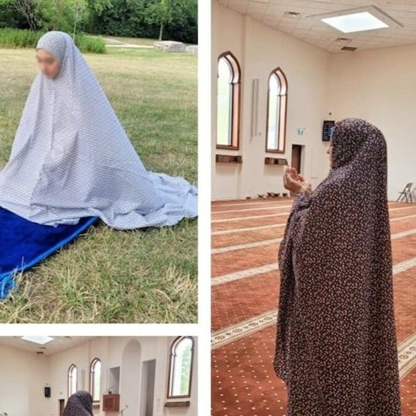 One-Piece Full Length Light Daily At-Home Prayer Hijab/Jilbab | Salah Hijab women house full coverage modest muslim Islamic pillars Ramadan