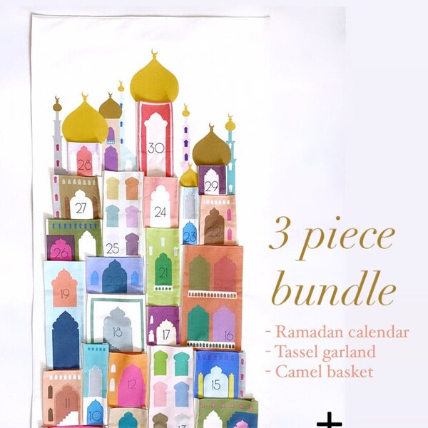 Fast shipping! Countdown to Eid & Ramadan 30 day Good Deed Pocket Calendar | Mosque town, Islamic art, muslim kids, eid, masjid, fast, iftar