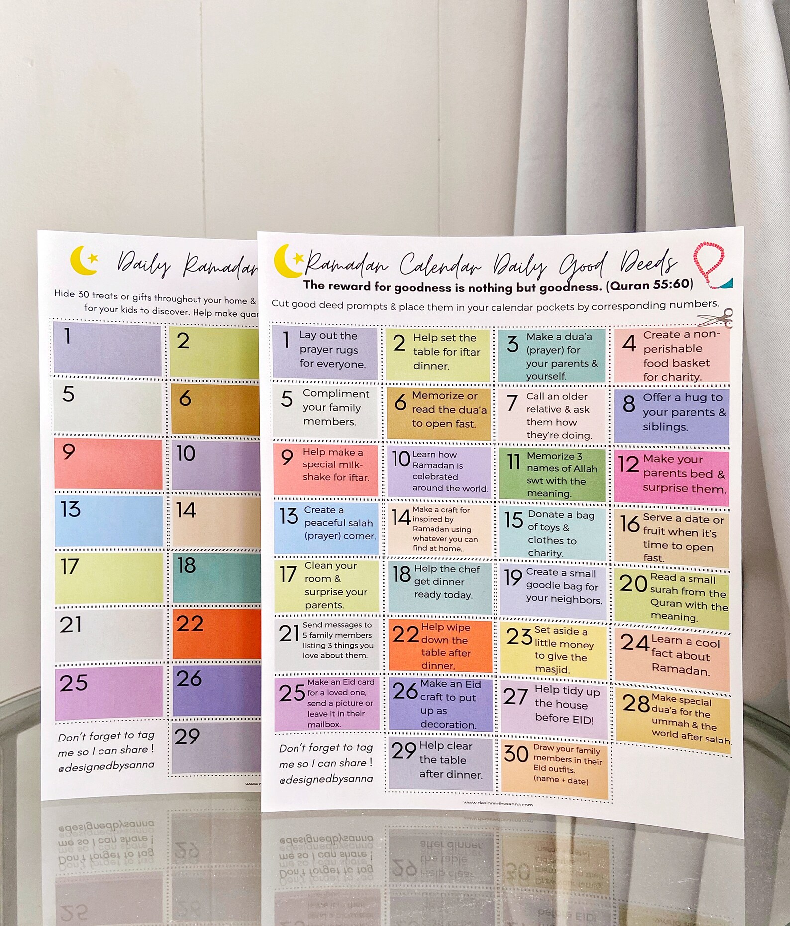 Ready to Ship Ramadan Good Deed Calendar Multicolour Etsy