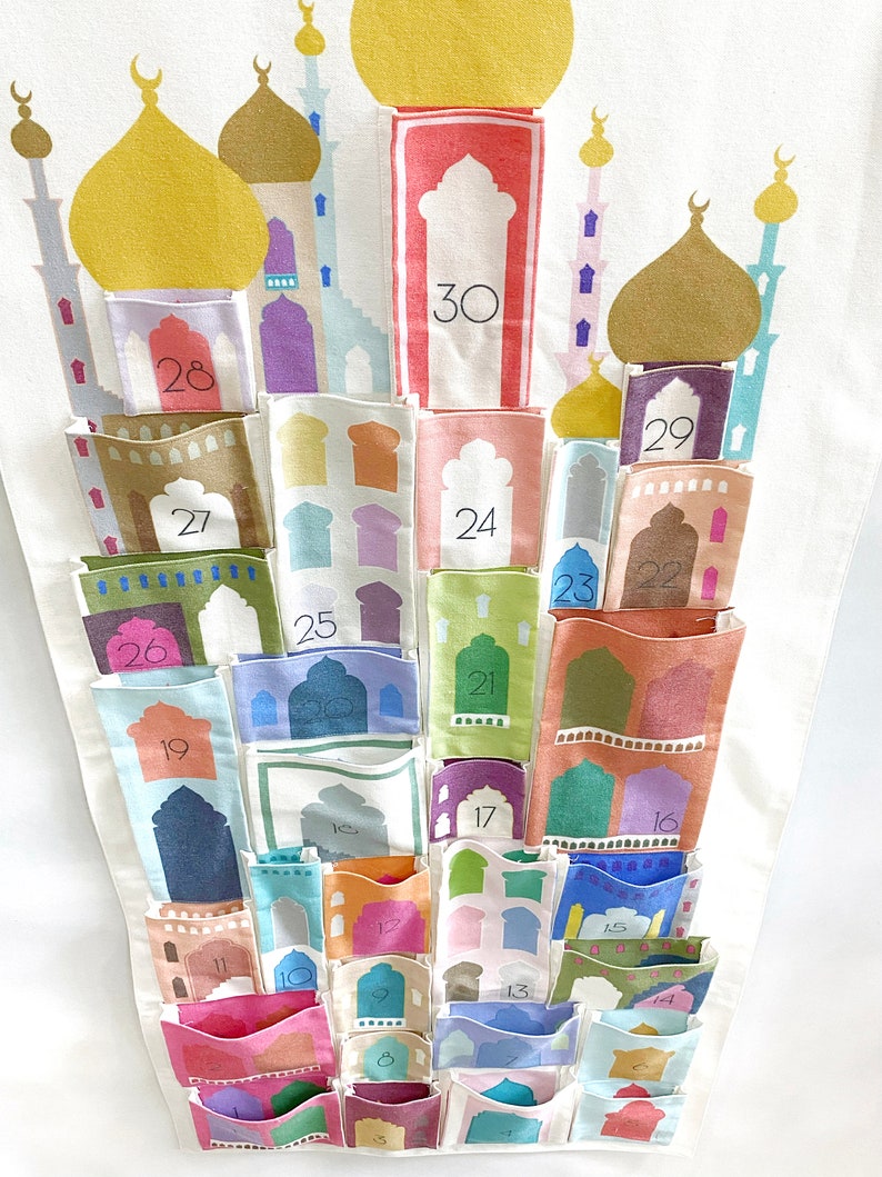 Fast shipping Countdown to Eid & Ramadan 30 day Good Deed Pocket Calendar Mosque town, Islamic art, muslim kids, eid, masjid, fast, iftar image 8