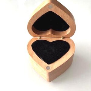 Quran Wedding Verse Engraved Heart Engagement Box "We Created You In Pairs" Islamic Ring Holder Wooden Muslim Gift Nikah Ceremony Couple