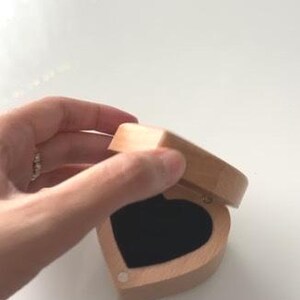 Quran Wedding Verse Engraved Heart Engagement Box "We Created You In Pairs" Islamic Ring Holder Wooden Muslim Gift Nikah Ceremony Couple