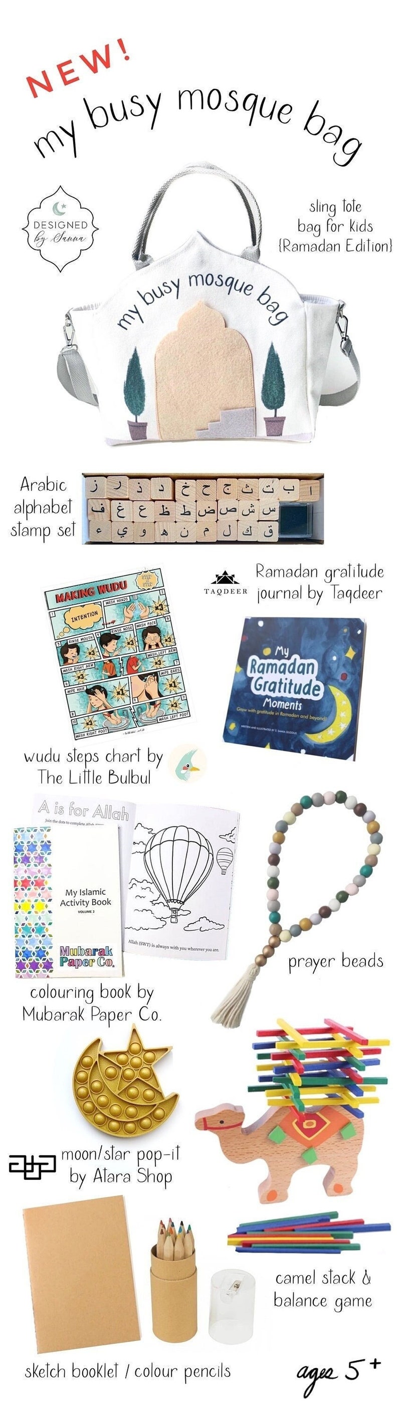 My Busy Mosque Bag | Featured in Allure Magazine! | Ramadan Themed Books & Activity Bag For Kids eid masjid