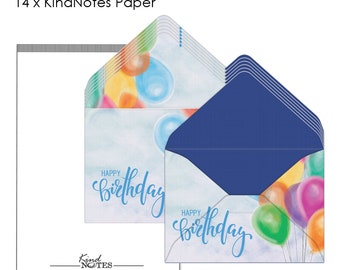 Unique Mini Decorative Envelopes with Blank Papers | 2 1/4" L x 1 5/8" H Closed | One Dozen (12) - Happy Birthday