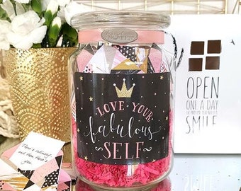 Love Your Fabulous Self Jar of Notes – Best Friendship Gift