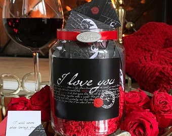 Romantic I Love You Jar of Notes – Unique & Romantic Gift