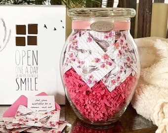 Birds and Flowers Jar of Notes - Best Get Well & Sympathy Gift