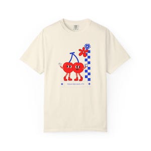Cute Retro Cherry T-Shirt, Fun Summer Tee, Unisex Graphic Top, Vintage Style Apparel, Gift for Friends or Lovers