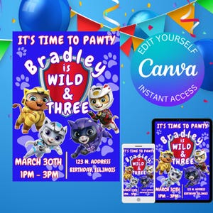 PAW Patrol Birthday Invitation | Editable Digital Invite | Instant Download | Boys and Girls Birthday