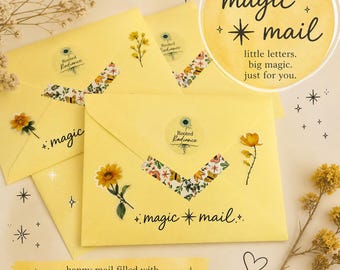 Achtsamkeits-Magiepost | One-Time Self Care Schneckenpost Geschenk | Tarot Karte, Journal Prompts & Kunst
