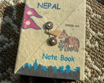 Handmade Nepalese Notebook – Lokta Paper Journal