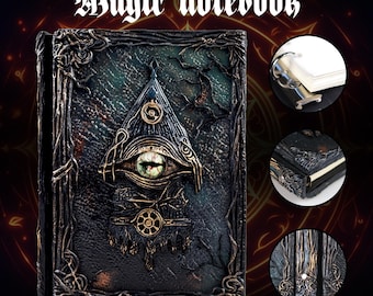 Embossed Resin Grimoire Journal – Mystic Eye Gothic Spellbook