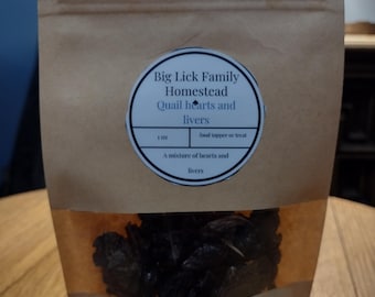 Quail Heart and Liver treats