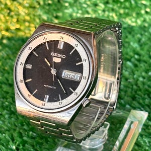 Seiko 5 Automatic Original - Rare Black Dial - Vintage Watch - Made in Japan